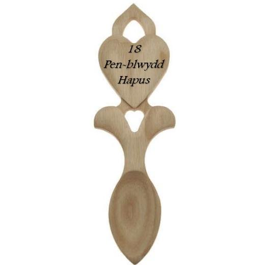 C20L - 18 Pen-blwydd Hapus (18th Birthday) - Welsh Lovespoon