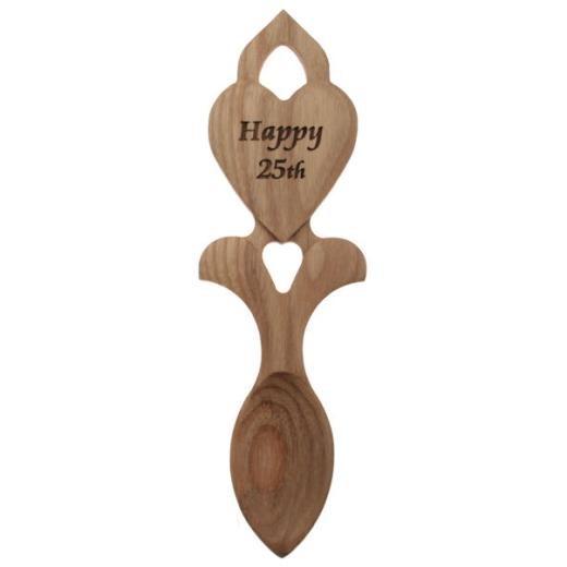 Happy 25th ~ Welsh Wooden Lovespoon