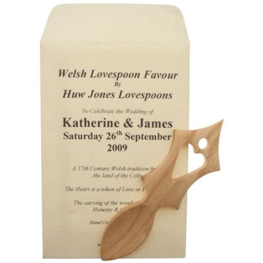 20 + Lovespoon Wedding Favours & Personalised Envelopes - HJ3L