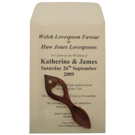 20 + Lovespoon Wedding Favours & Personalised Envelopes - MJ1M