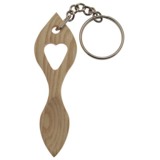 MJ1LK Wooden Lovespoon Keyring