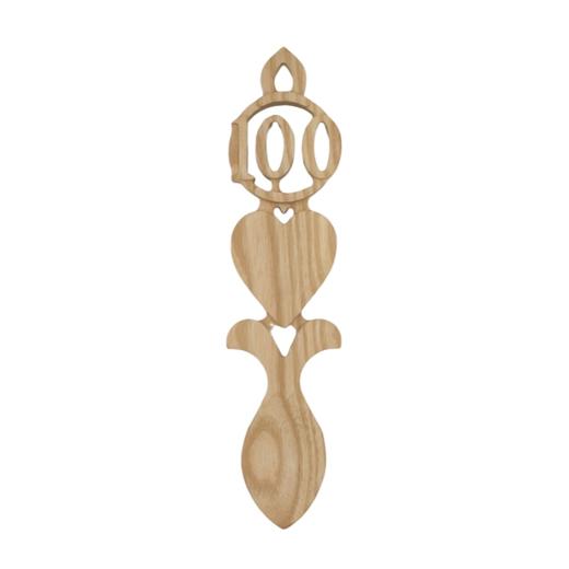 G100L - 100th Birthday - Welsh Wooden Lovespoon