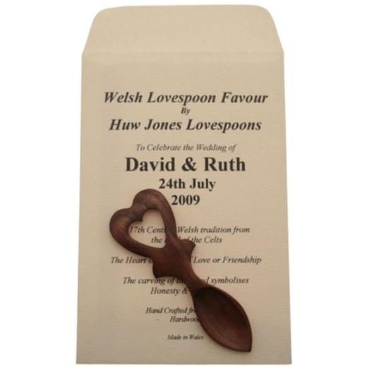 20 + Lovespoon Wedding Favours & Personalised Envelopes - MJ4M