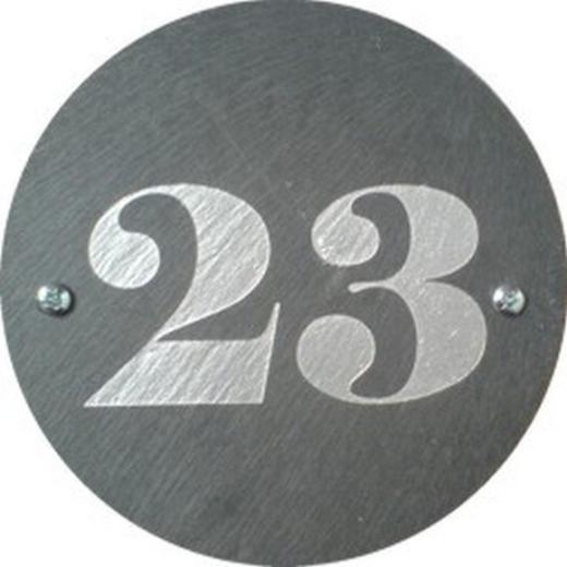 X - Welsh Slate House Plaque - Natural Finish (6.25x0.25)