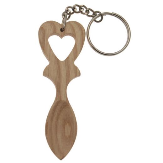 MJ4LK Wooden Lovespoon Keyring