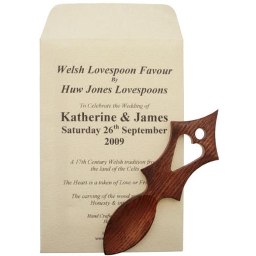 20 + Lovespoon Wedding Favours & Personalised Envelopes - HJ3M