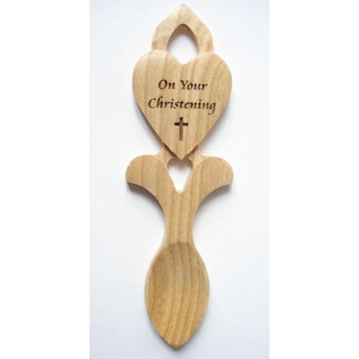 C20L - On Your Christening - Welsh Lovespoon