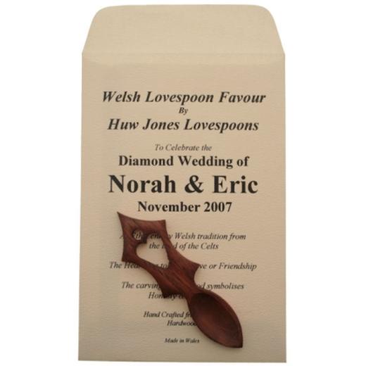 20 + Lovespoon Wedding Favours & Personalised Envelopes - MJ3M