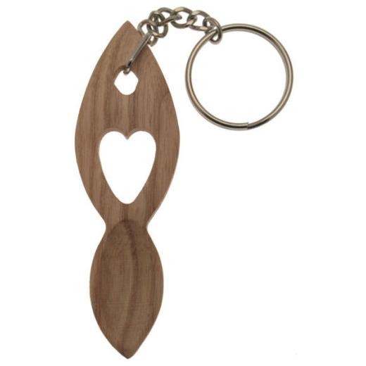 MJ2LK Wooden Lovespoon Keyring