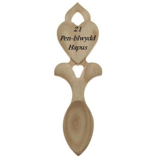 C20L - 21 Pen-blwydd Hapus (21st Birthday) - Welsh Lovespoon