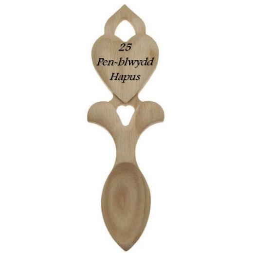 C20L - 25 Pen-blwydd Hapus (25th Birthday) - Welsh Lovespoon