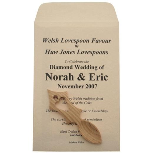 20 + Lovespoon Wedding Favours & Personalised Envelopes - MJ3L