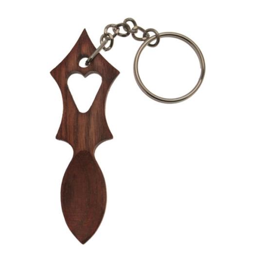 MJ3MK Wooden Lovespoon Keyring