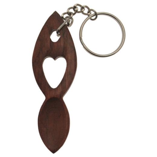 MJ2MK Wooden Lovespoon Keyring